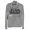 Junior's Star Wars: The Mandalorian Double Logo Cowl Neck Sweatshirt