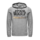 Men's Star Wars: The Mandalorian Double Logo Pull Over Hoodie
