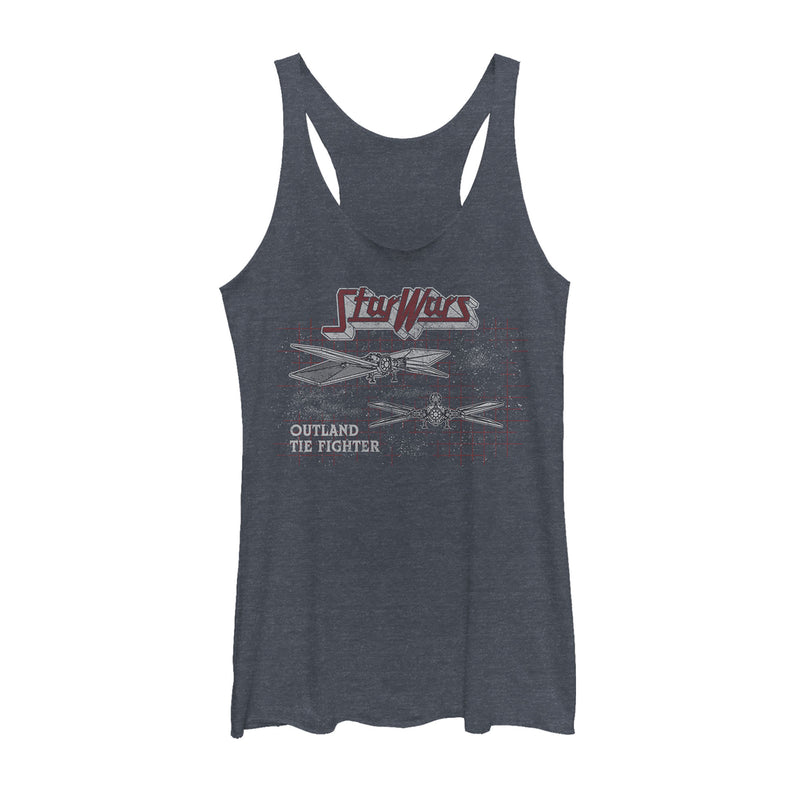 Women's Star Wars: The Mandalorian Outland Tie Fighter Racerback Tank Top