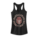 Junior's Star Wars: The Mandalorian Helmet Stamp Racerback Tank Top