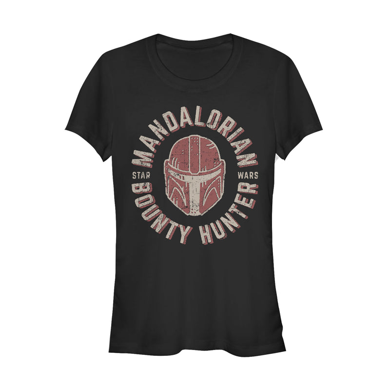 Junior's Star Wars: The Mandalorian Helmet Stamp T-Shirt