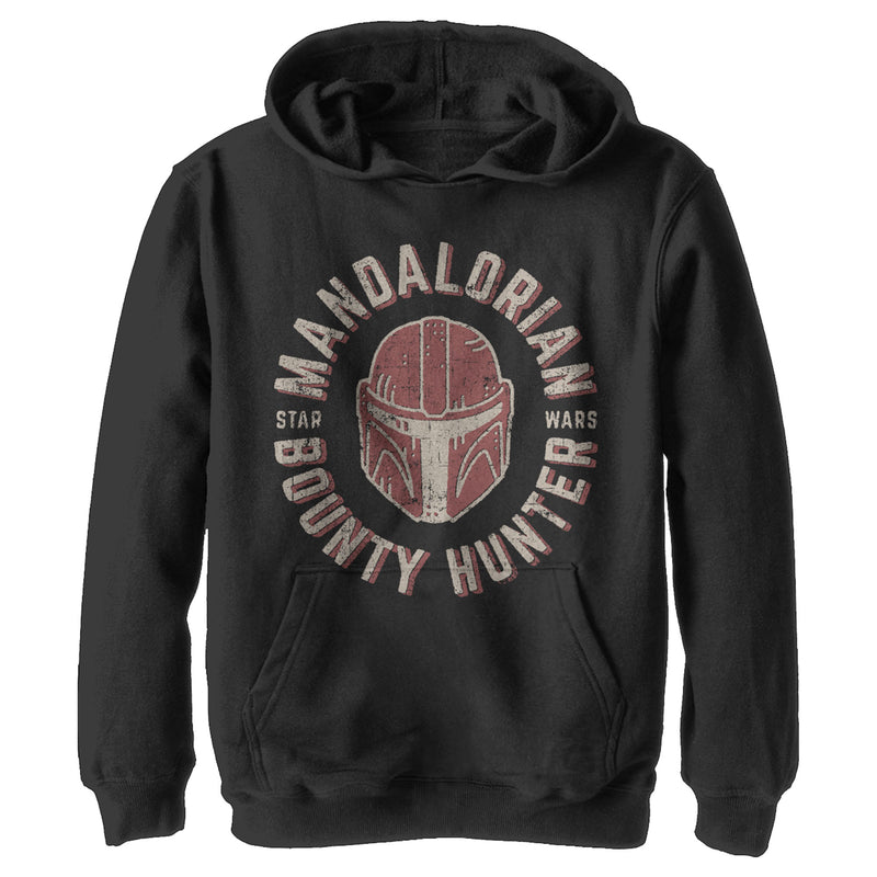 Boy's Star Wars: The Mandalorian Helmet Stamp Pull Over Hoodie