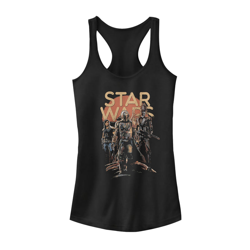 Junior's Star Wars: The Mandalorian Character Entourage Racerback Tank Top