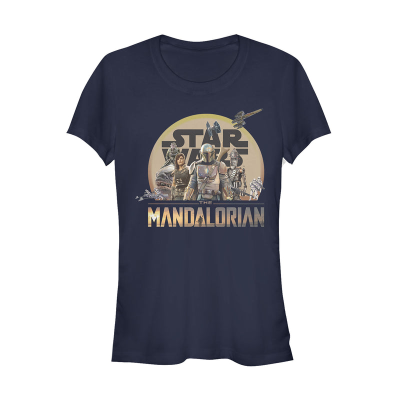 Junior's Star Wars: The Mandalorian Character Collage T-Shirt