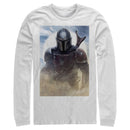 Men's Star Wars: The Mandalorian Bounty Hunter Dusty Portrait Long Sleeve Shirt