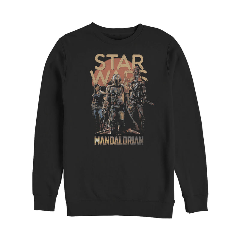 Men's Star Wars: The Mandalorian Grunge Character Sweatshirt