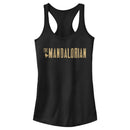 Junior's Star Wars: The Mandalorian Distressed Logo Racerback Tank Top