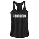 Junior's Star Wars: The Mandalorian Distressed Title Logo Racerback Tank Top