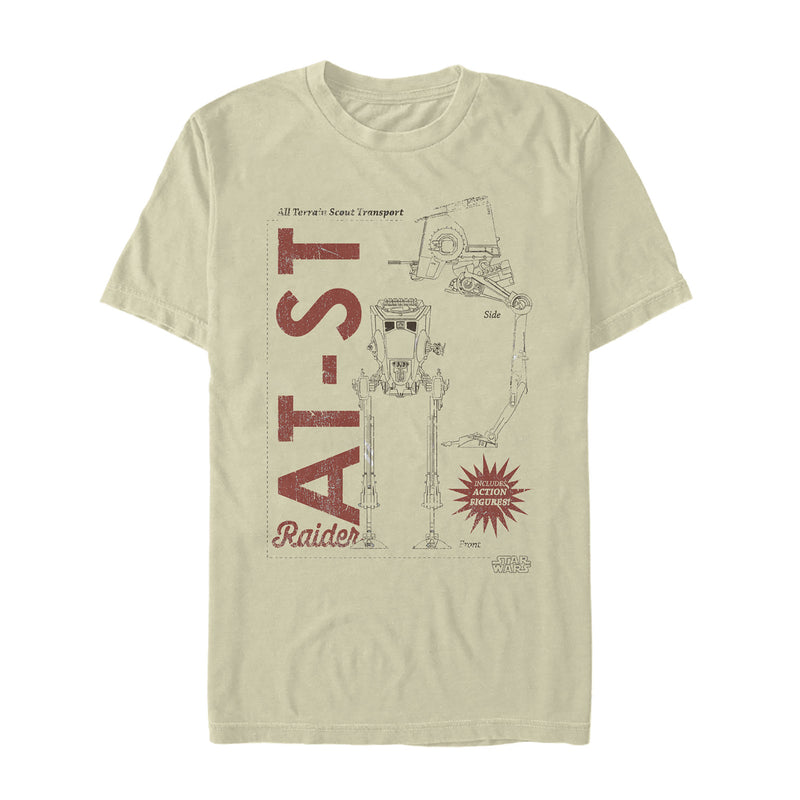 Men's Star Wars: The Mandalorian AT-ST Action Figure T-Shirt