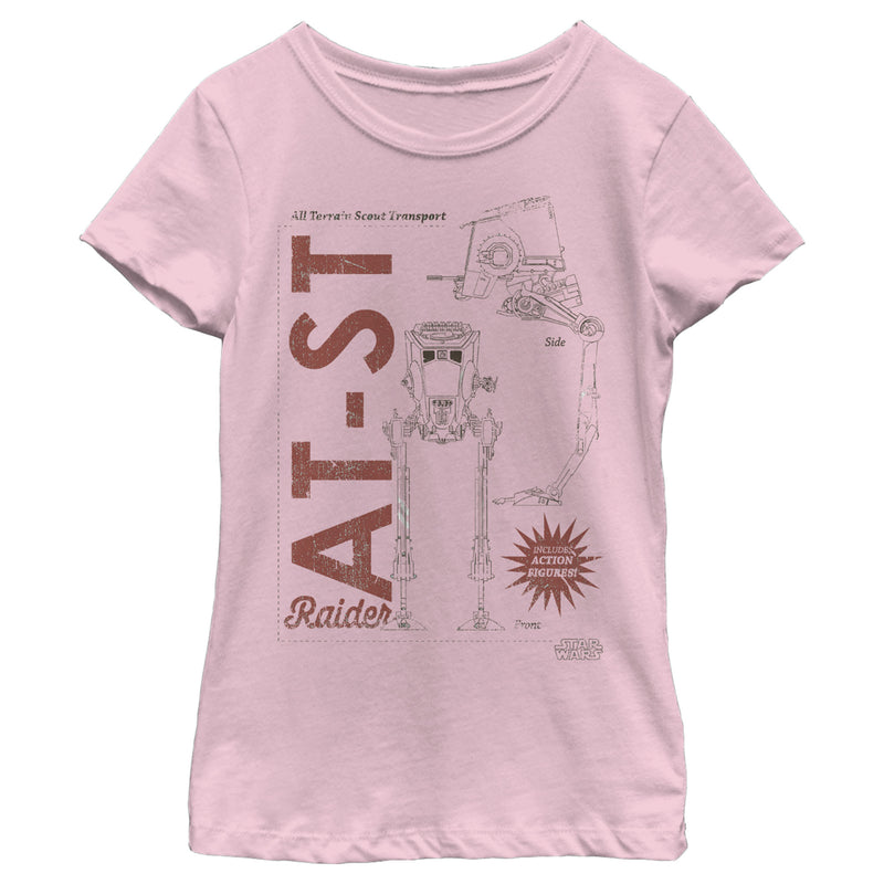 Girl's Star Wars: The Mandalorian AT-ST Action Figure T-Shirt