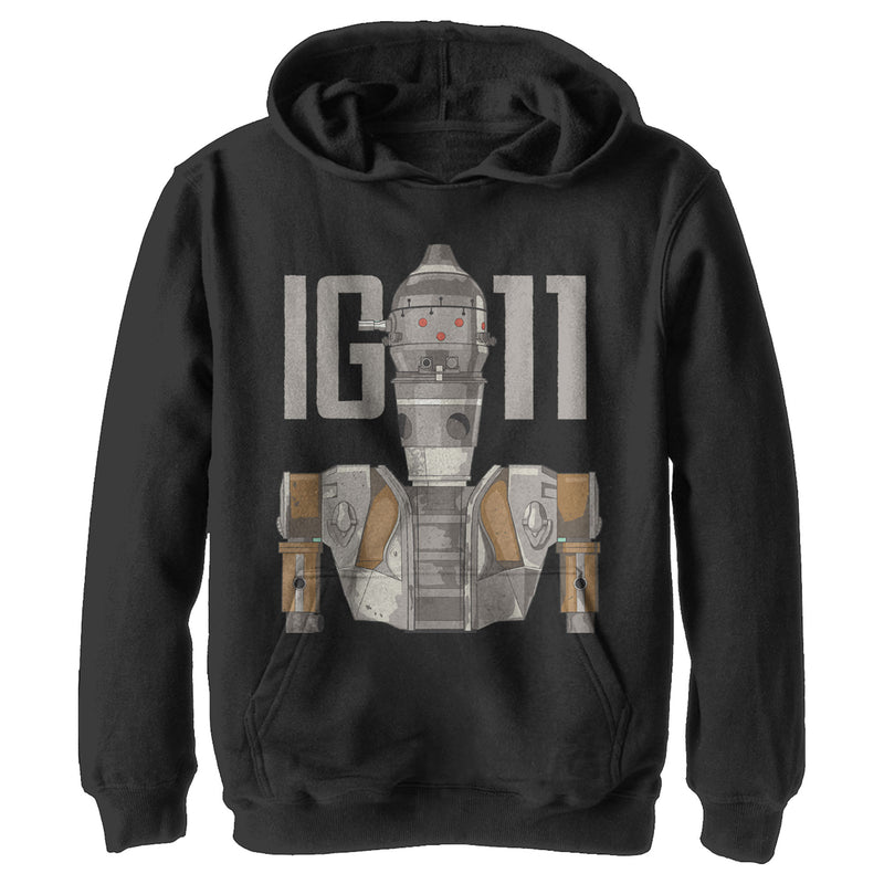 Boy's Star Wars: The Mandalorian IG-11 Droid Illustrated Pull Over Hoodie