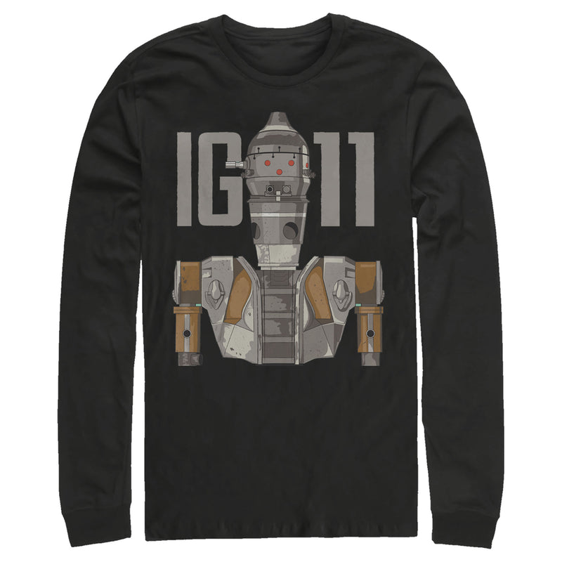 Men's Star Wars: The Mandalorian IG-11 Droid Illustrated Long Sleeve Shirt