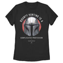 Women's Star Wars: The Mandalorian Bounty Hunting Complicated Helmet T-Shirt