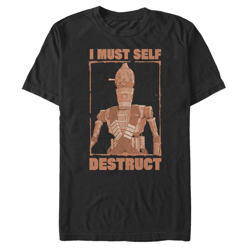 Men's Star Wars: The Mandalorian IG-88 I Must Self-Destruct T-Shirt