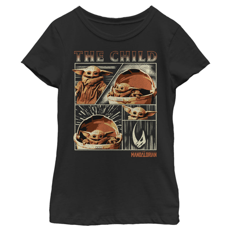 Girl's Star Wars: The Mandalorian The Child Collage T-Shirt