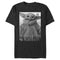 Men's Star Wars: The Mandalorian The Child Gray Grayscale Pose T-Shirt