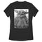 Women's Star Wars: The Mandalorian The Child Gray Grayscale Pose T-Shirt