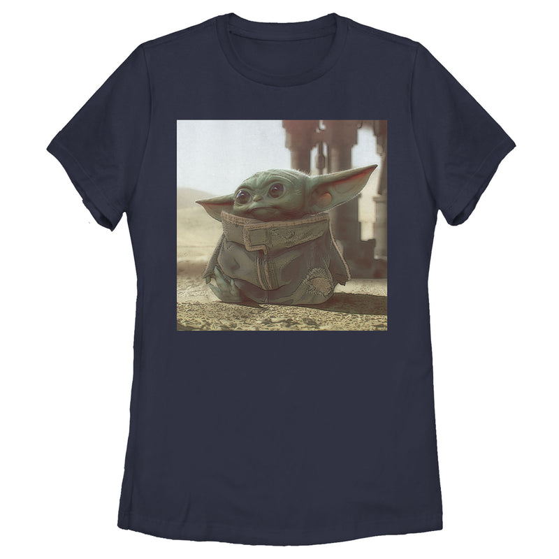 Women's Star Wars: The Mandalorian The Child Square Frame T-Shirt