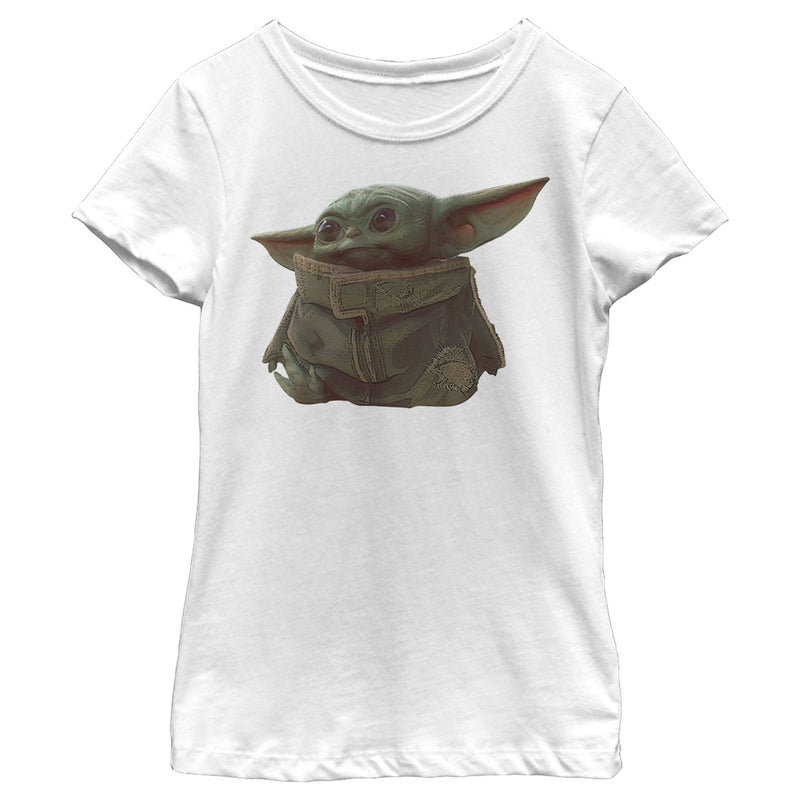 Girl's Star Wars: The Mandalorian The Mandalorian The Child Portrait T-Shirt