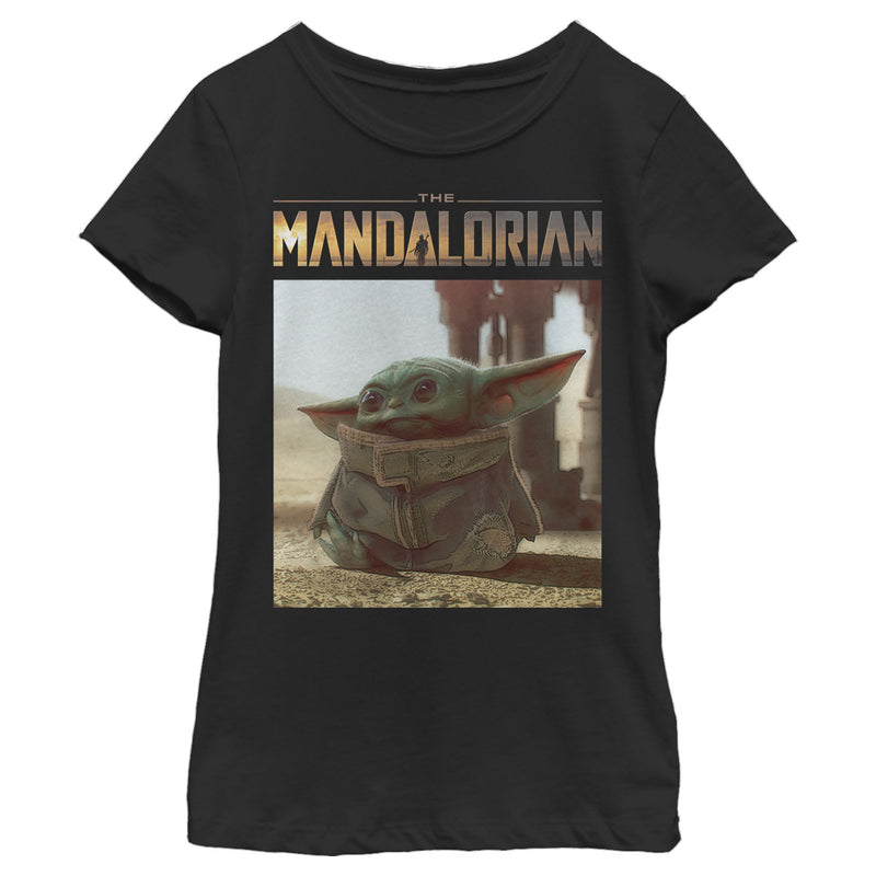 Girl's Star Wars: The Mandalorian The Child Scene T-Shirt