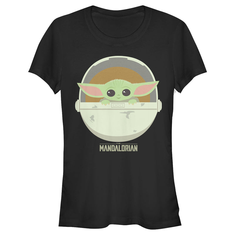 Junior's Star Wars: The Mandalorian The Child Cartoon Art Bassinet T-Shirt