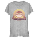 Junior's Star Wars: The Mandalorian The Child Cartoon Retro Sunset T-Shirt