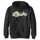 Boy's Star Wars: The Mandalorian The Child Retro Stripes Pull Over Hoodie