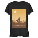 Junior's Star Wars: The Mandalorian The Child and Bounty Hunter Silhouette Desert T-Shirt