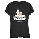 Junior's Star Wars: The Mandalorian Bounty Hunter and The Child Silhouette T-Shirt