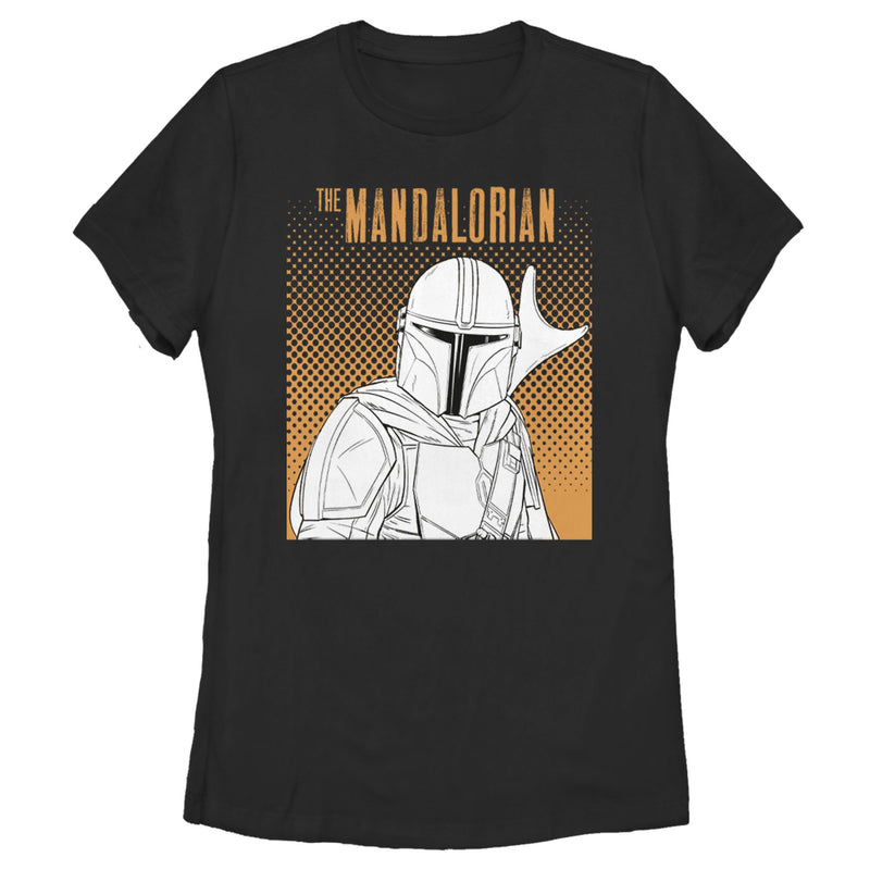 Women's Star Wars: The Mandalorian Mando Line Art T-Shirt