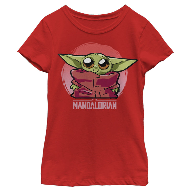 Girl's Star Wars: The Mandalorian The Child Circle T-Shirt