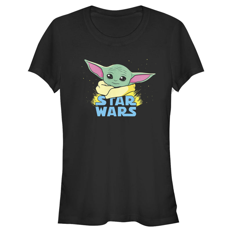 Junior's Star Wars: The Mandalorian The Child Cartoon Shiny Eyes T-Shirt