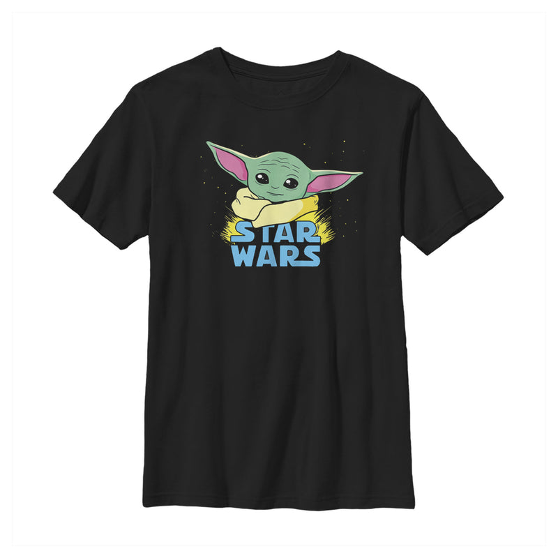 Boy's Star Wars: The Mandalorian The Child Cartoon Shiny Eyes T-Shirt