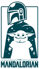 Men's Star Wars: The Mandalorian The Child and Bounty Hunter Silhouette Sweatshirt