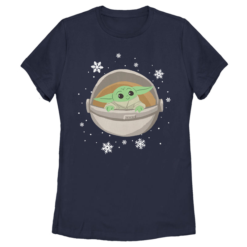Women's Star Wars: The Mandalorian Christmas The Child Space Cruise T-Shirt