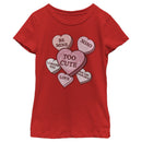 Girl's Star Wars: The Mandalorian The Child TooCute Candy Hearts T-Shirt