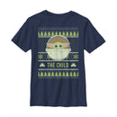 Boy's Star Wars: The Mandalorian Ugly Christmas The Child Frog T-Shirt