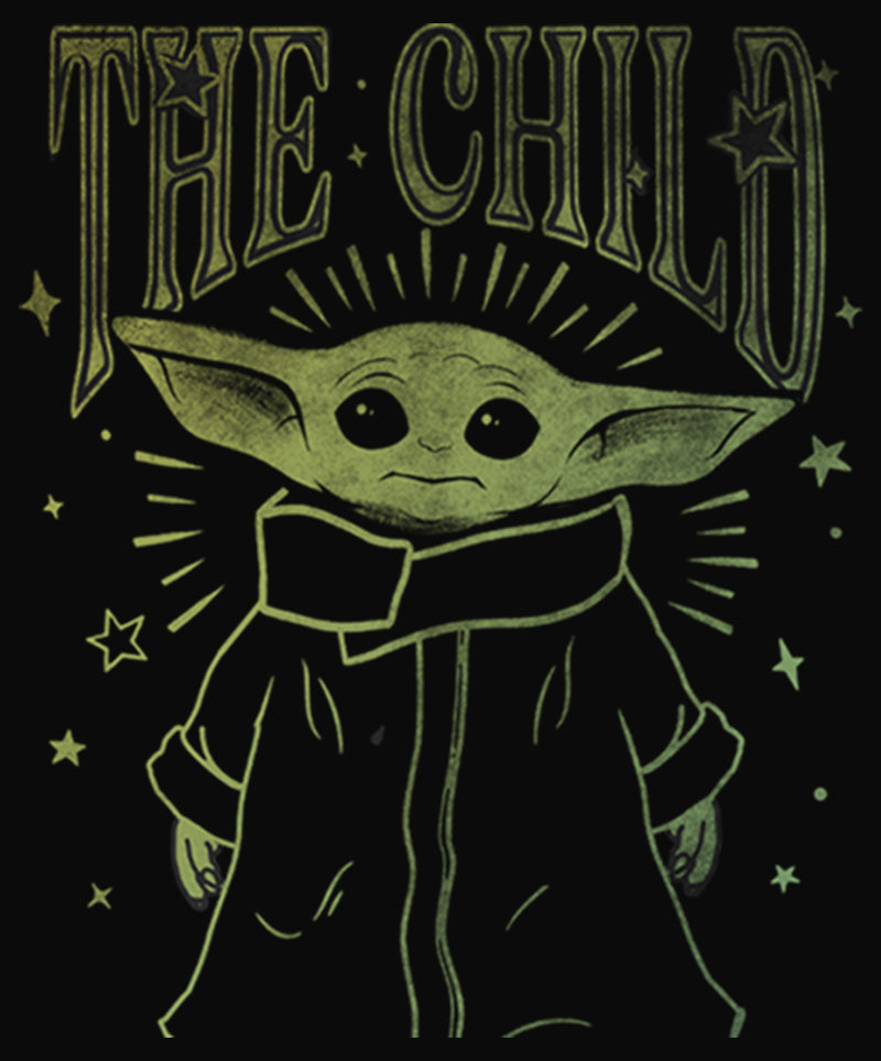 Junior's Star Wars: The Mandalorian The Child Sparkles Cowl Neck Sweatshirt