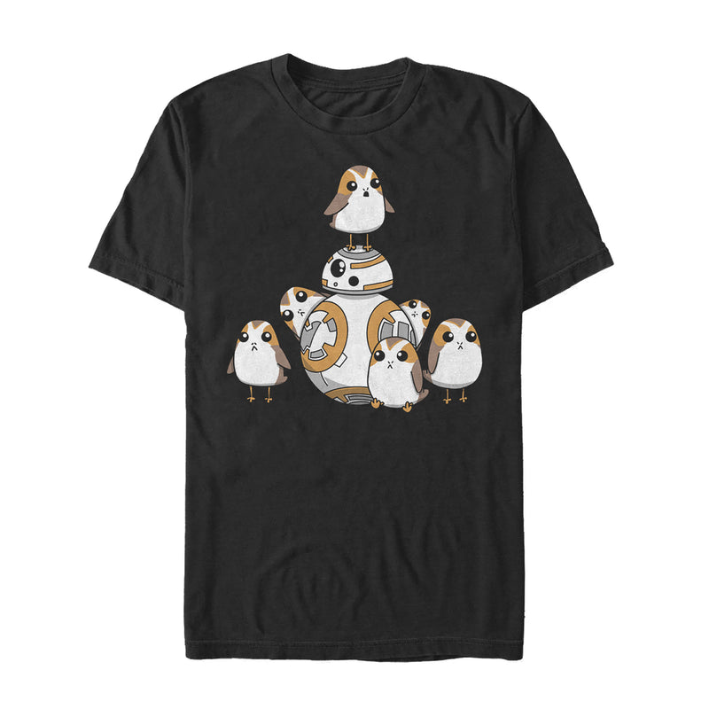 Men's Star Wars The Last Jedi BB-8 Porg Party T-Shirt