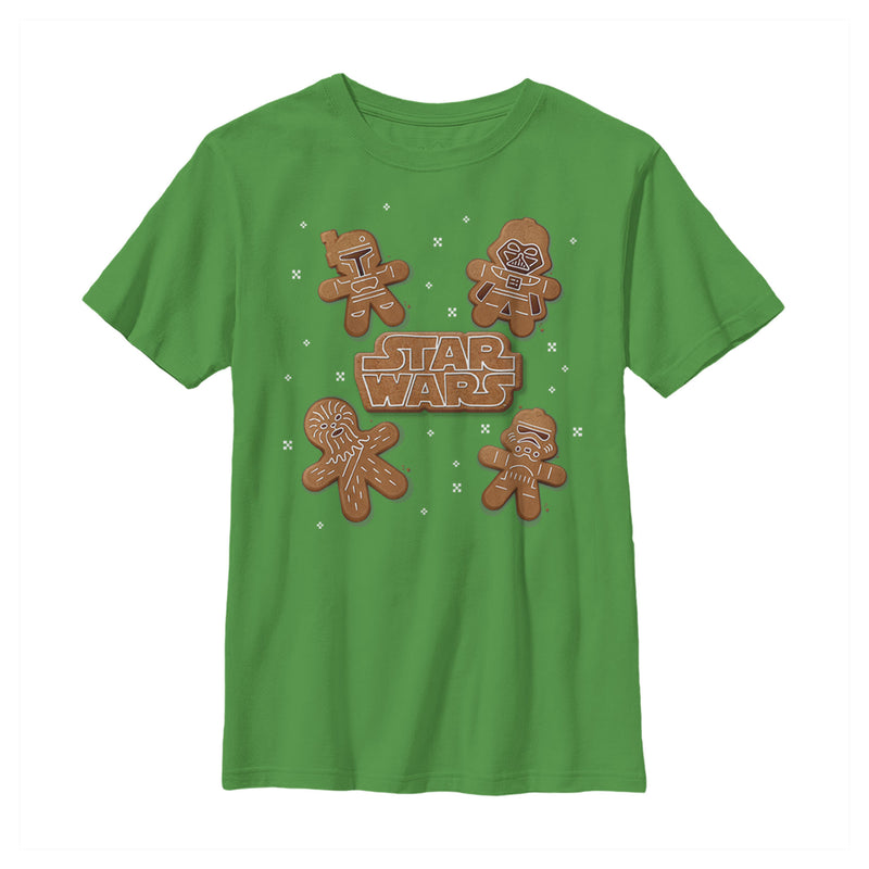 Boy's Star Wars Christmas Gingerbread Characters T-Shirt