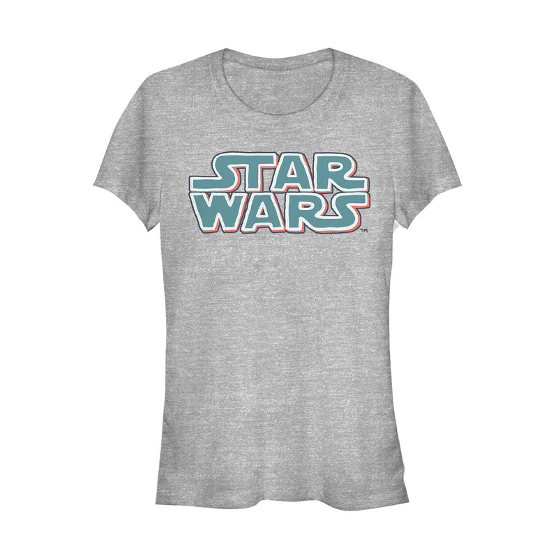 Junior's Star Wars Bubble Logo Scrawl T-Shirt