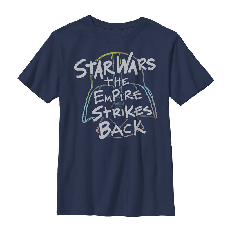 Boy's Star Wars Empire Strikes Back Crayon Outline T-Shirt