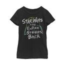 Girl's Star Wars Empire Strikes Back Crayon Outline T-Shirt