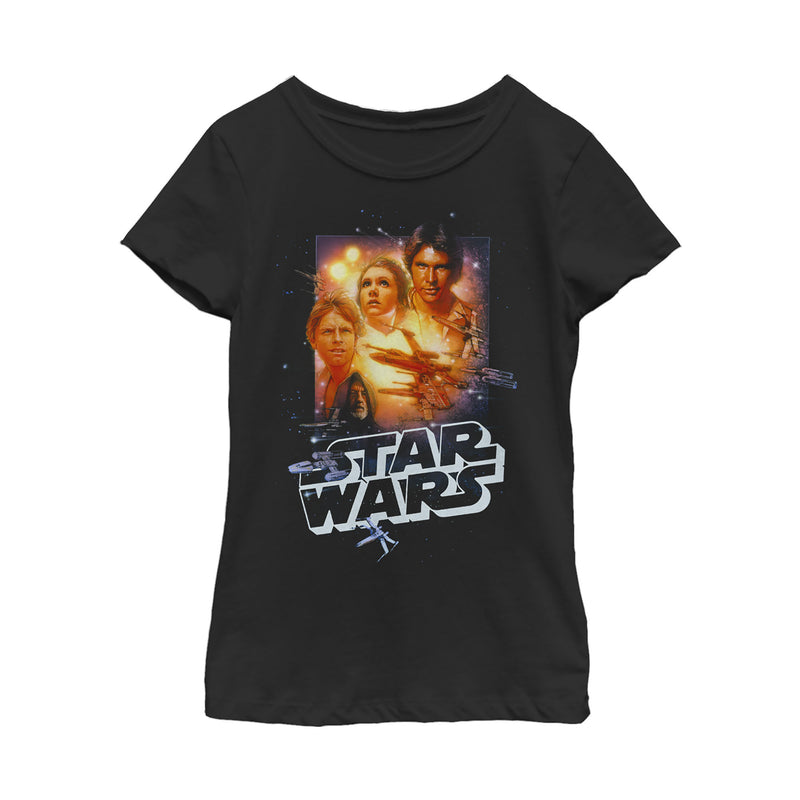 Girl's Star Wars Galactic Glow Collage T-Shirt
