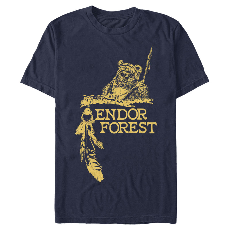 Men's Star Wars Ewok Endor Forest Feather T-Shirt