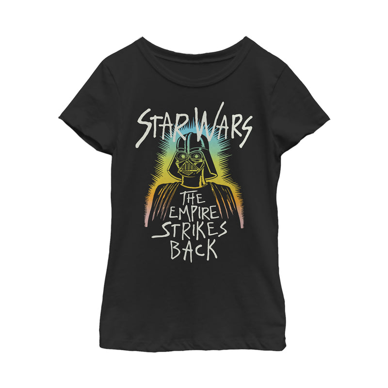 Girl's Star Wars Empire Strikes Back Vader Halo T-Shirt