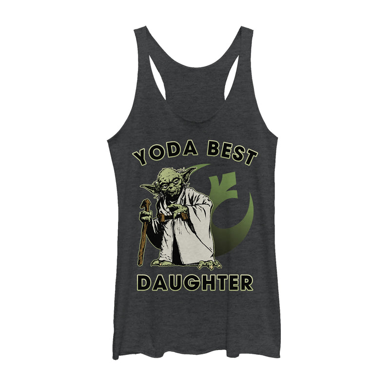 Women's Star Wars Yoda Best Daughter Racerback Tank Top