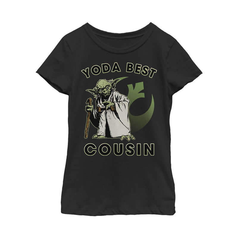 Girl's Star Wars Yoda Best Cousin T-Shirt