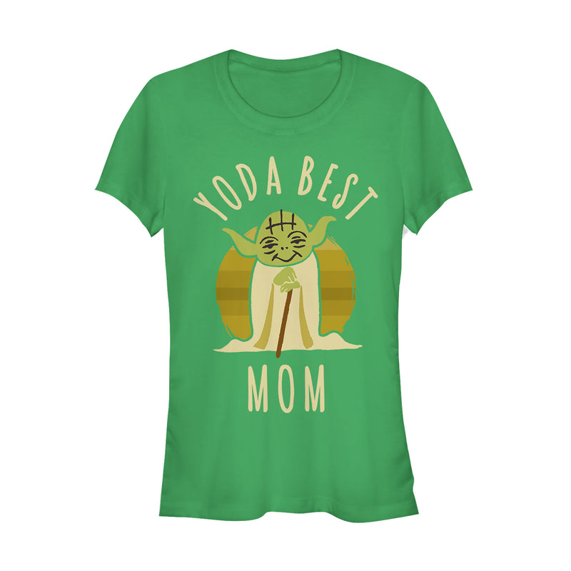 Junior's Star Wars Yoda Best Mom Cartoon T-Shirt