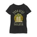 Girl's Star Wars Yoda Best Daughter Cartoon T-Shirt